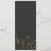 Floral doré | Menu du dîner Mariage crème et or (Dos)