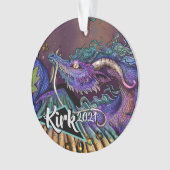 Floral Dragon nom et année personnalisés (devant)