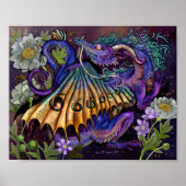 Floral Dragon Poster (Voorkant)