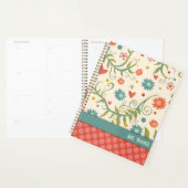 Floral Dragonfly gepersonaliseerde docent Planner (Display)