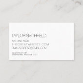 Floral Drawing  Visitekaartje (Achterkant)