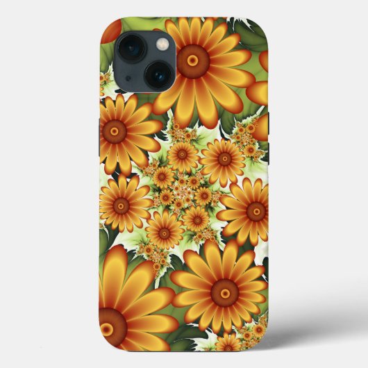 Floral Dream, Moderne Abstracte bloem Fractal Art Case-Mate iPhone Case (Achterkant)