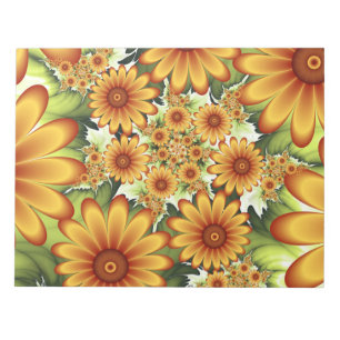 Floral Dream, Moderne Abstracte bloem Fractal Art Notitieblok