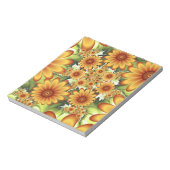 Floral Dream, Moderne Abstracte bloem Fractal Art Notitieblok (Gedraaid)