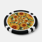 Floral Dream, Moderne Abstracte bloem Fractal Art Poker Chips (Enkel)