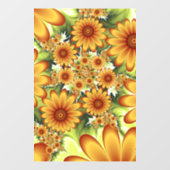 Floral Dream, Moderne Abstracte bloem Fractal Art Raamsticker (Vel)