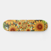 Floral Dream, Moderne Abstracte bloem Fractal Art Skateboard (Horizontaal)
