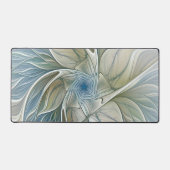 Floral Dream Motif Abstrait Blue Khaki Fractal (Recto)