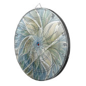 Floral Dream Pattern Abstract Blue Khaki Fractal Dartbord (Voorkant Rechts)