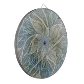 Floral Dream Pattern Abstract Blue Khaki Fractal Dartbord (Voorkant Links)