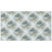 Floral Dream Pattern Abstract Blue Khaki Fractal Tafelkleed (Voorkant (Horizontaal))