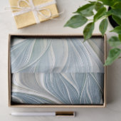 Floral Dream Pattern Abstract Blue Khaki Fractal Tissuepapier (Geschenk)