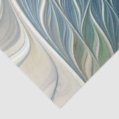 Floral Dream Pattern Abstract Blue Khaki Fractal Tissuepapier (Detail)