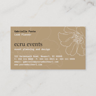 Floral Dreams Ecru Visitekaartje