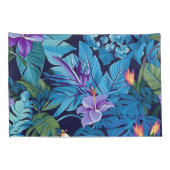 'Floral Dreams' - Tropisch bloemontwerp Kussensloop (Achterkant-Rechts)