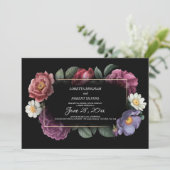 Floral Dreams Wedding Invitation Kaart (Staand voorkant)