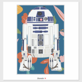 Floral Droid Sticker