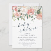 Floral du milieu de l'été | Invitation Baby shower (Devant)