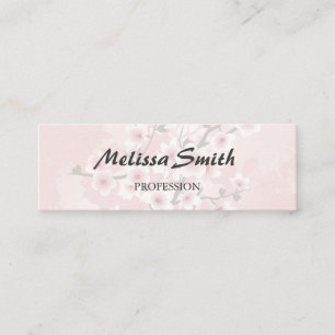  Floral Dusky Roze Cherry Blossom Mini Visitekaartje