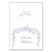 Floral Dusty Blue Boho Botanical Unique Wedding Kaart (Voorkant)