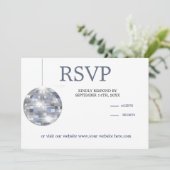 Floral Dusty Blue Eucalyptus Elegant Wedding Save The Date (Staand voorkant)