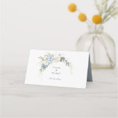Floral Dusty Blue Greenery Elegant Wedding (Achterkant)