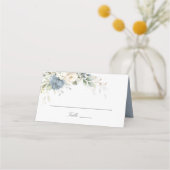 Floral Dusty Blue Greenery Elegant Wedding (Voorkant)