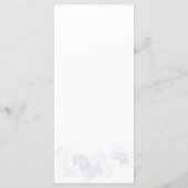 Floral Dusty Blue Greenery Wedding Menu (Achterkant)