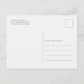 Floral Dusty Blue Modern Vrijgezellenfeest Uitnodiging Briefkaart (Achterkant)