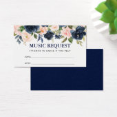 Floral Dusty Blue rose Mariage demande de musique (Bureau)