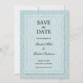 Floral Dusty Blue Save The Date (Voorkant)