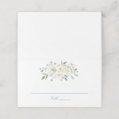 Floral Dusty Blue White Greenery Elegant Wedding (Buitenkant ongevouwen)