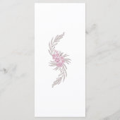 Floral Dusty Rose Blush Bourgogne Mariage Menu (Dos)