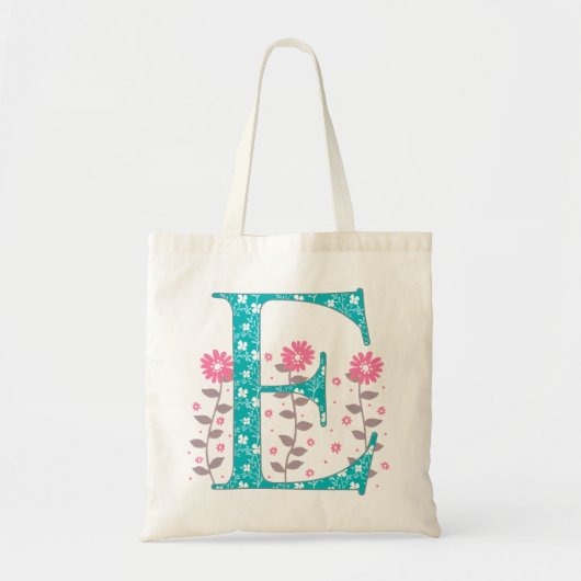 Floral 'E' Monogram Canvas tas (Voorkant)