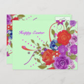Floral Easter Briefkaart (Voorkant / Achterkant)