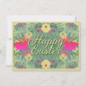 Floral Easter Bunnies w/Text Bedankkaart (Voorkant)