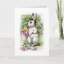 Floral Easter Bunny Feestdagen Kaart