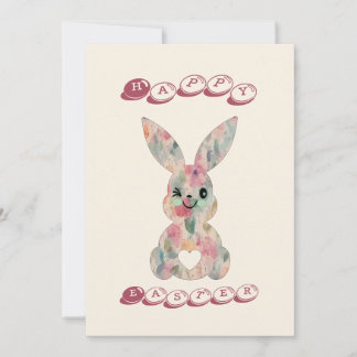 Floral Easter Bunny Kaart