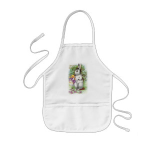 Floral Easter Bunny Kinder Schort