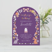 Floral Easter Bunny Somebunny is jarig Kaart (Staand voorkant)