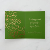 Floral Easter Egg Holiday Kaart (Binnen)