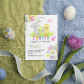 Floral Easter Egg Hunt & Brunch Schattige Bunny Kaart