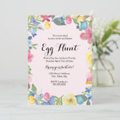 Floral Easter Egg Hunt Kaart (Staand voorkant)
