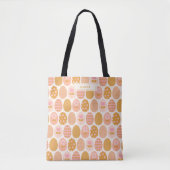 Floral Easter Egg Pattern Boho Pink Personalized Draagtas (Voorkant)