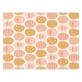 Floral Easter Egg Pattern in Boho Pink Yellow Gold Tafelkleed (Voorkant (Horizontaal))