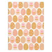Floral Easter Egg Pattern in Boho Pink Yellow Gold Tafelkleed (Voorkant)