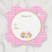 Floral Easter Eggs & Spring Roses Personalized Bedankjes Labels (Achterkant)