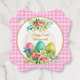 Floral Easter Eggs & Spring Roses Personalized Bedankjes Labels