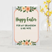 Floral Easter Grandson Card Kaart (Gele Bloem)