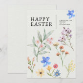 Floral Easter Party Invitation (Devant / Derrière)